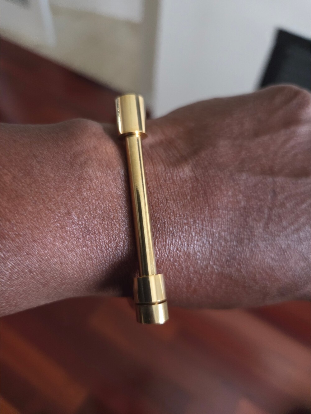 14k Gold-Plated Screw Closure Bangle Bracelet, NWOT